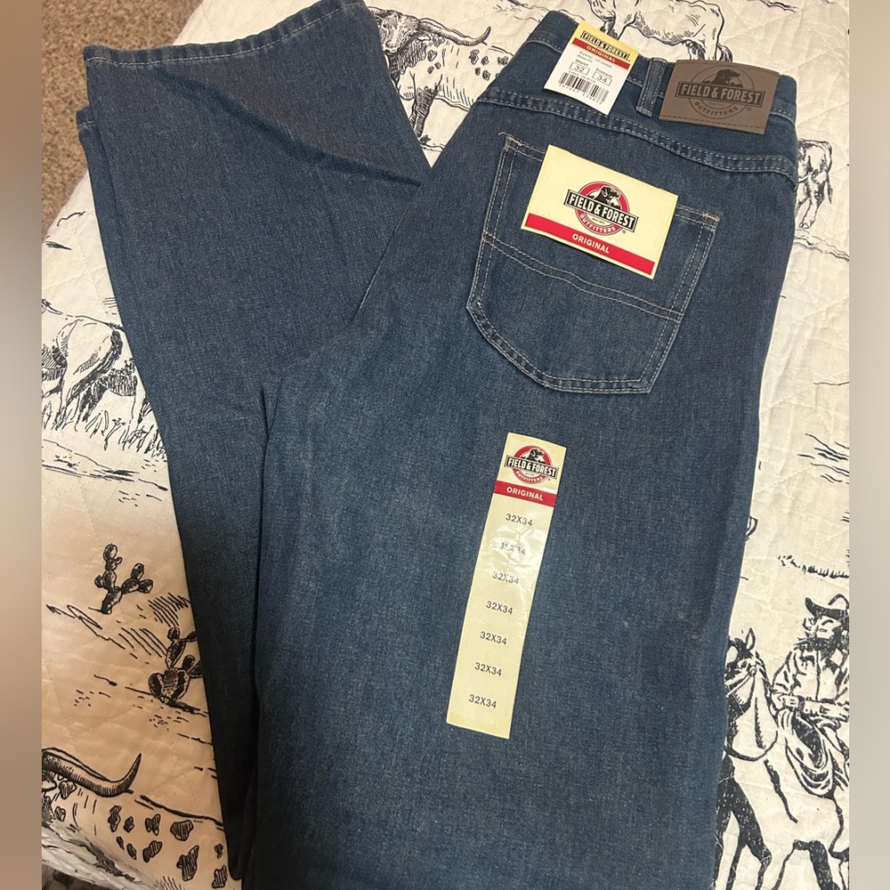 NWT Men's Relaxed Fit Jeans - Deep Blue 32x34